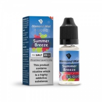 Diamond Mist Nic SALT Strawberry & Mint (Summer Breeze) Flavour E-Liquid 10ml - 10mg & 20mg